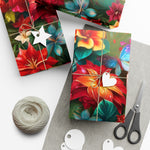 Flower and Candle Gift Wrap Papers