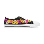 Black Daisy Flower Chain Women's Low Top Sneakers