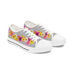 Light Grey Daisy Flower Chain Women's Low Top Sneakers