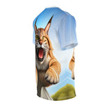 Artistic Bobcat T-Shirt Unisex Cut & Sew Tee (AOP)