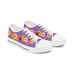 Purple Daisy Flower Chain Women's Low Top Sneakers
