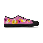 Light Pink Daisy Flower Chain Women's Low Top Sneakers