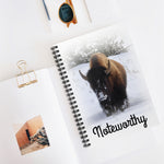 Bison (Front print only) Spiral Notebook - Ruled Line