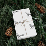 Dove Pattern Gift Wrap Paper — Minimalist Flying Dove Wrapping Sheets for Weddings & Birthdays