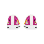 Pink Daisy Flower Chain Women's Low Top Sneakers