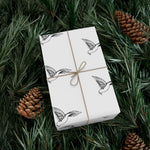Dove Pattern Gift Wrap Paper — Minimalist Flying Dove Wrapping Sheets for Weddings & Birthdays
