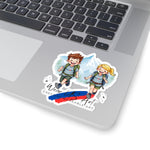 Kiss-Cut Sticker — 'Kids at Heart' Hiking Pride Design
