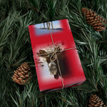 American Wildlife Gift Wrap Papers - Red Background