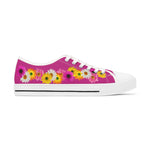 Pink Daisy Flower Chain Women's Low Top Sneakers