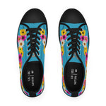 Turquoise Daisy Flower Chain Women's Low Top Sneakers