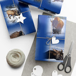 Blue Background American Wildlife Gift Wrap Papers