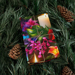 Flower and Candle Gift Wrap Papers