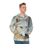 Wolf Print Men's Hoodie (AOP)