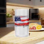 USA Frosted Glass Beer Mug