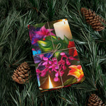 Flower and Candle Gift Wrap Papers