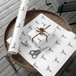 Dove Pattern Gift Wrap Paper — Minimalist Flying Dove Wrapping Sheets for Weddings & Birthdays
