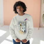 Winter Wolf Art Unisex Premium Crewneck Sweatshirt