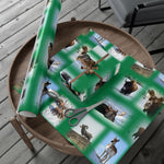 Green Background American Wildlife Gift Wrap Papers