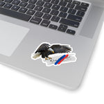 Bald Eagle Kiss-Cut Sticker — American Eagle with WearUSArt Logo
