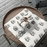 Holiday Bells Black & White Gift Wrap Paper — Elegant Christmas Wrapping Sheets