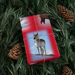 American Wildlife Gift Wrap Papers - Red Background