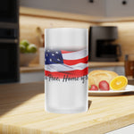 Land of the Free Frosted Glass Beer Mug