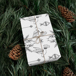 Botanical Dove Gift Wrap Paper — Hand-Drawn Bird & Foliage Wrapping Paper