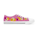 Light Pink Daisy Flower Chain Women's Low Top Sneakers