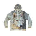 Wolf Print Men's Hoodie (AOP)