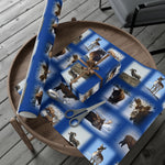 Blue Background American Wildlife Gift Wrap Papers