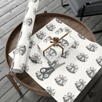 Holiday Bells Black & White Gift Wrap Paper — Elegant Christmas Wrapping Sheets