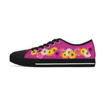 Pink Daisy Flower Chain Women's Low Top Sneakers