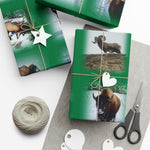 Green Background American Wildlife Gift Wrap Papers
