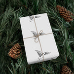 Dove Pattern Gift Wrap Paper — Minimalist Flying Dove Wrapping Sheets for Weddings & Birthdays