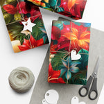 Flower and Candle Gift Wrap Papers