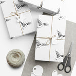 Dove Pattern Gift Wrap Paper — Minimalist Flying Dove Wrapping Sheets for Weddings & Birthdays