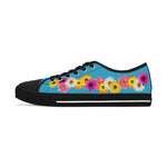 Turquoise Daisy Flower Chain Women's Low Top Sneakers