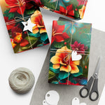 Flower and Candle Gift Wrap Papers