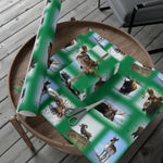 Green Background American Wildlife Gift Wrap Papers