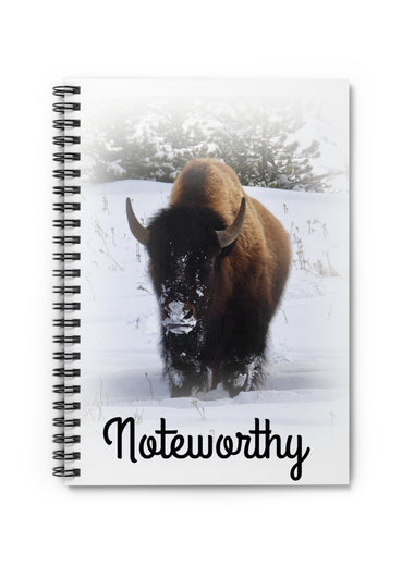 Bison (Front print only) Spiral Notebook - Ruled Line