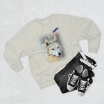 Winter Wolf Art Unisex Premium Crewneck Sweatshirt