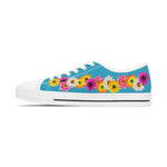 Turquoise Daisy Flower Chain Women's Low Top Sneakers