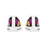 Black Daisy Flower Chain Women's Low Top Sneakers