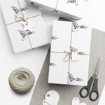 Dove Pattern Gift Wrap Paper — Minimalist Flying Dove Wrapping Sheets for Weddings & Birthdays