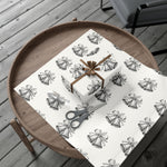 Holiday Bells Black & White Gift Wrap Paper — Elegant Christmas Wrapping Sheets