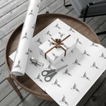 Dove Pattern Gift Wrap Paper — Minimalist Flying Dove Wrapping Sheets for Weddings & Birthdays