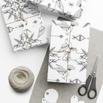 Botanical Dove Gift Wrap Paper — Hand-Drawn Bird & Foliage Wrapping Paper