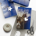 Blue Background American Wildlife Gift Wrap Papers