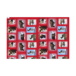 American Wildlife Gift Wrap Papers - Red Background