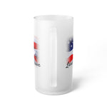 Land of the Free Frosted Glass Beer Mug